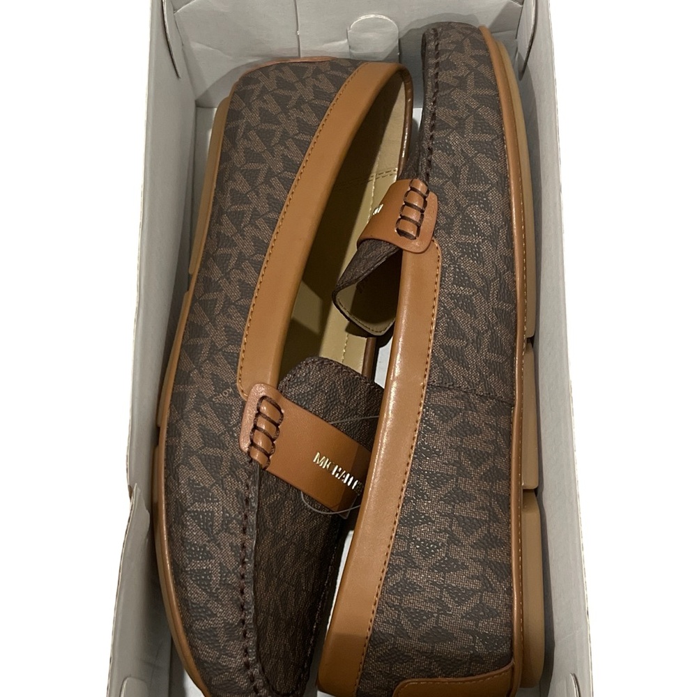 Michael Kors Brown Patterned Moccasins